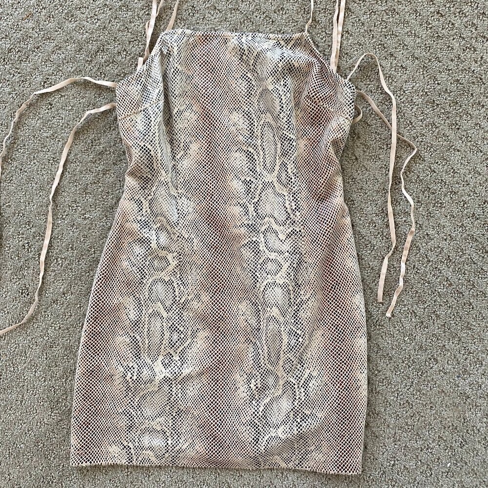 Urban Outfitters Textured Snake Print Mini Dress Size XS